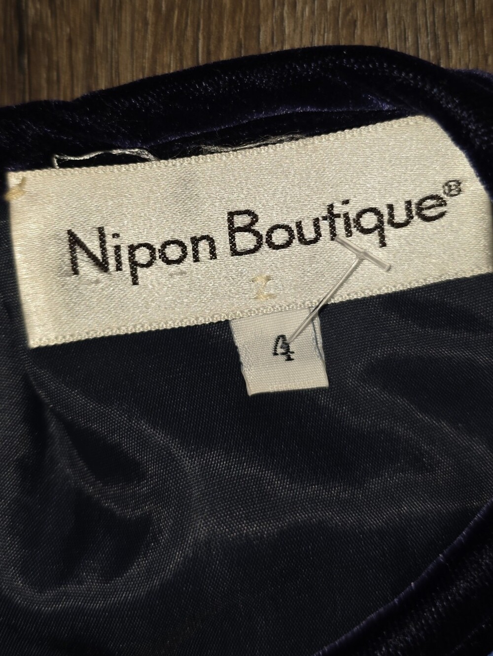 Vintage Nipon Boutique Blue Velvet Puff Sleeve Mini Dress Size 4 Coquette Party - Picture 13 of 13